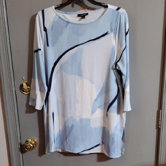 Alfani Tops - 2/$8 Sale Alfani,  Chic And Vibrant Marble Light Blue and Navy Tunic